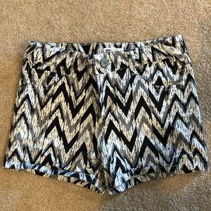 Fun Patterned Jean Shorts